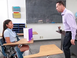 Naughtiest school girl seducing her teacher